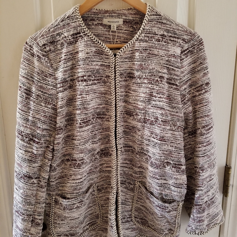 NWT Max Studio Textured Blazer L